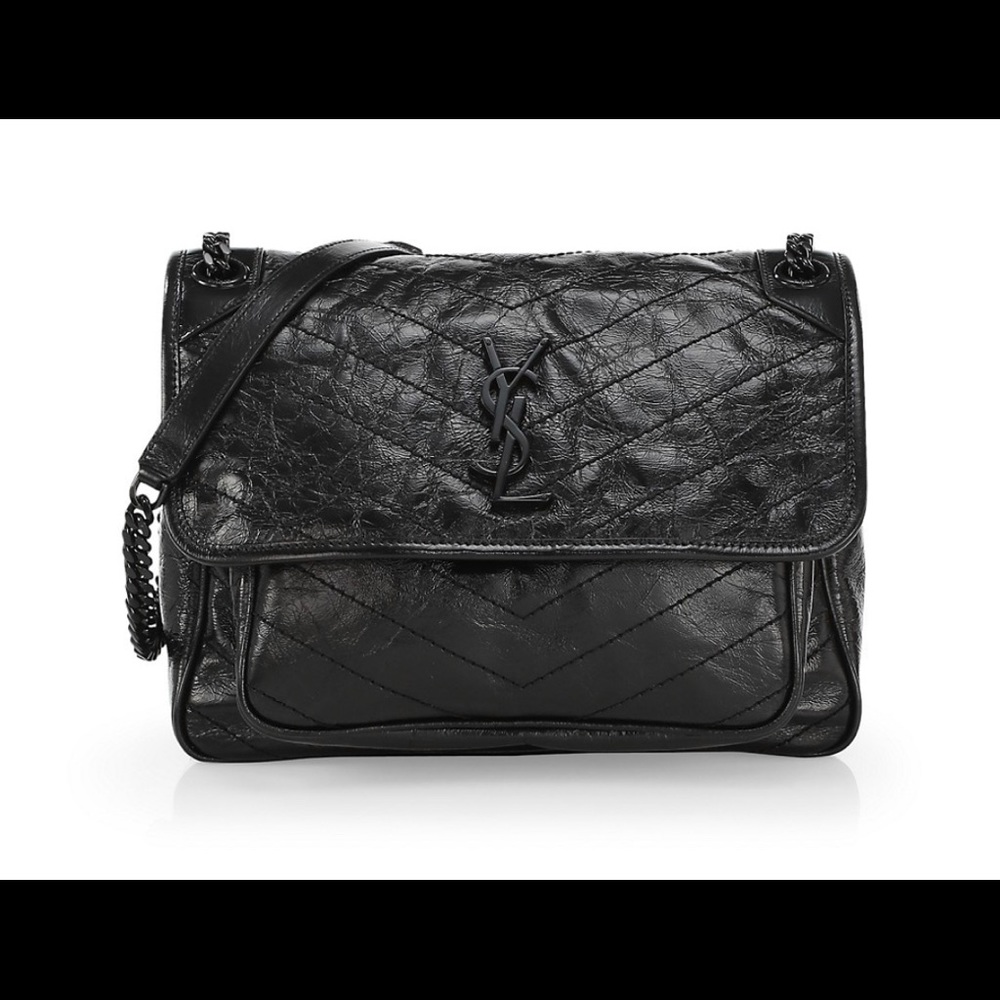 Saint Laurent Niki Leather crossbody bag in black